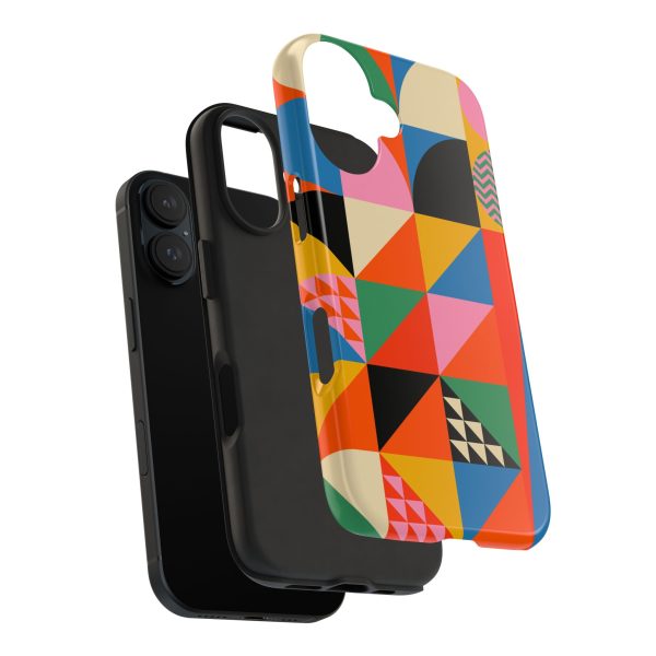 12066240966609298135_4096.jpeg Colorful Geometric Tough iPhone Case — Retro Abstract Pattern
