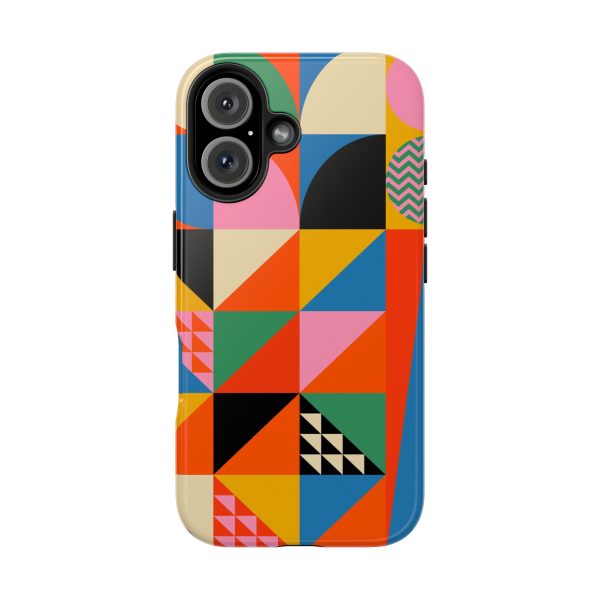 16377740420218210964_4096.jpeg Colorful Geometric Tough iPhone Case — Retro Abstract Pattern
