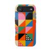 18198821307620046912_4096.jpeg Colorful Geometric Tough iPhone Case — Retro Abstract Pattern