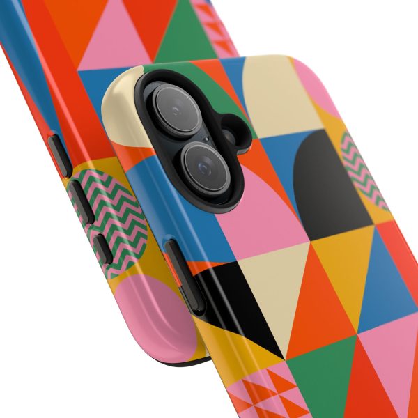 18370875333821372177_4096.jpeg Colorful Geometric Tough iPhone Case — Retro Abstract Pattern