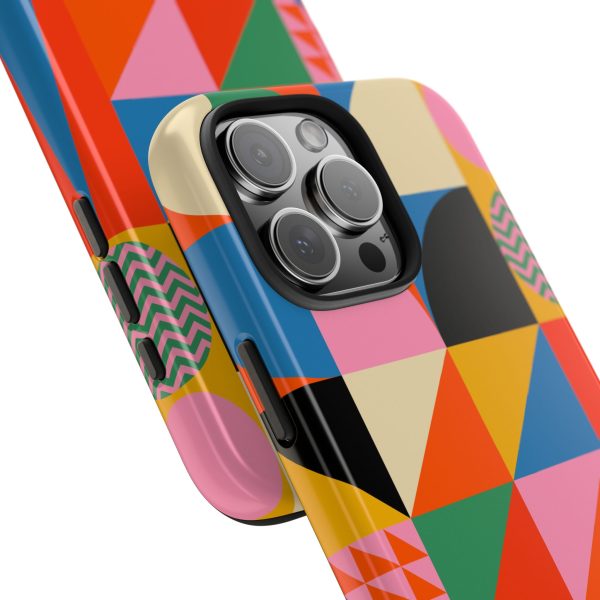 6660004133141073542_4096.jpeg Colorful Geometric Tough iPhone Case — Retro Abstract Pattern